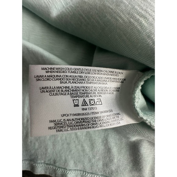 Orvis Women's Pima Cotton T-Shirt Size XL Light Mint Green Soft Classic Crewneck - Picture 6 of 7